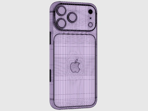 Apple iPhone 18 Pro Max Silver 3D Model