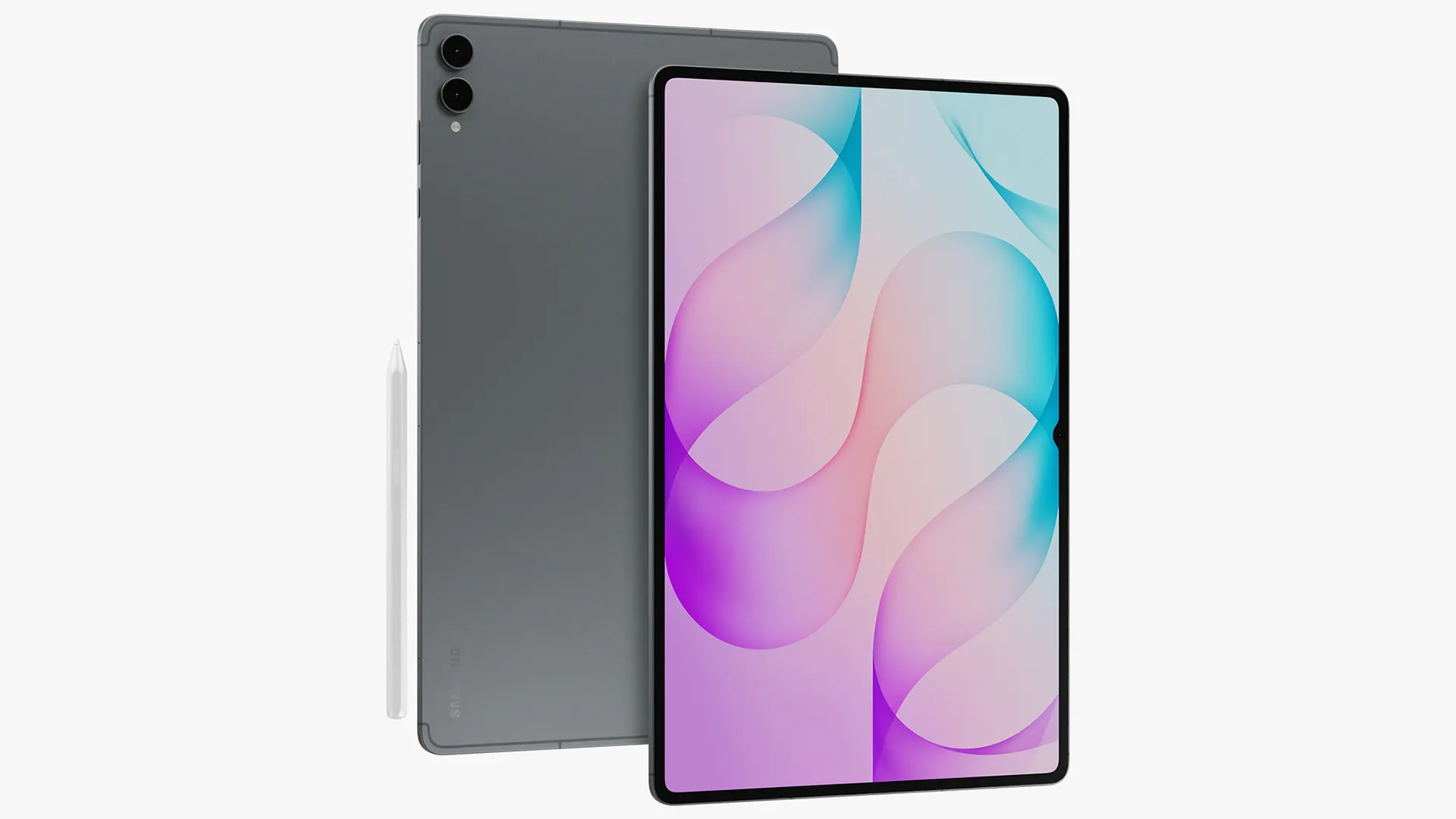 Samsung Galaxy Tab S12 Ultra Grey 3D Model .c4d .max .obj .3ds .fbx .stl .blend
