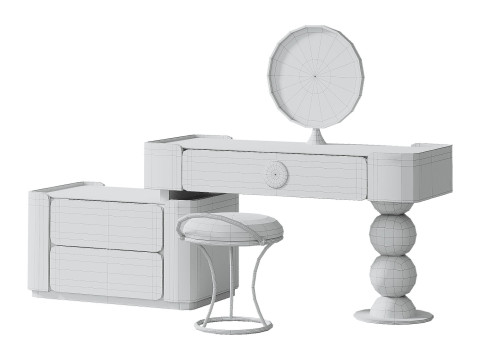Modern Italian dressing Table 3D 模型