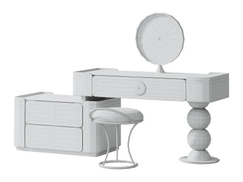 Modern Italian dressing Table 3D Model