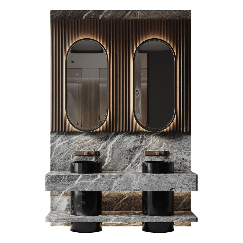 Bathroom Furniture 3D Model .c4d .max .obj .3ds .fbx .stl .blend