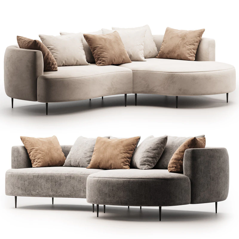 John Lewis Lozenge Grand 5 Seater Sofa 3D Model .c4d .max .obj .3ds .fbx .stl .blend 