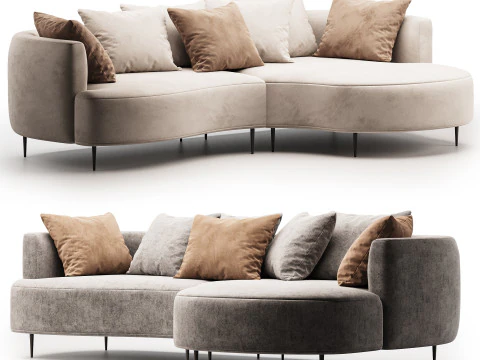 John Lewis 菱形大 5 座沙发 3D 模型