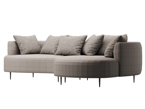 John Lewis Lozenge Grand 5 Seater Sofa 3D Model