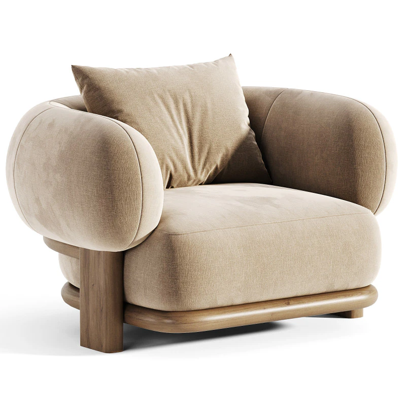 MIX Armchair 2 3D Model .c4d .max .obj .3ds .fbx .stl .blend 