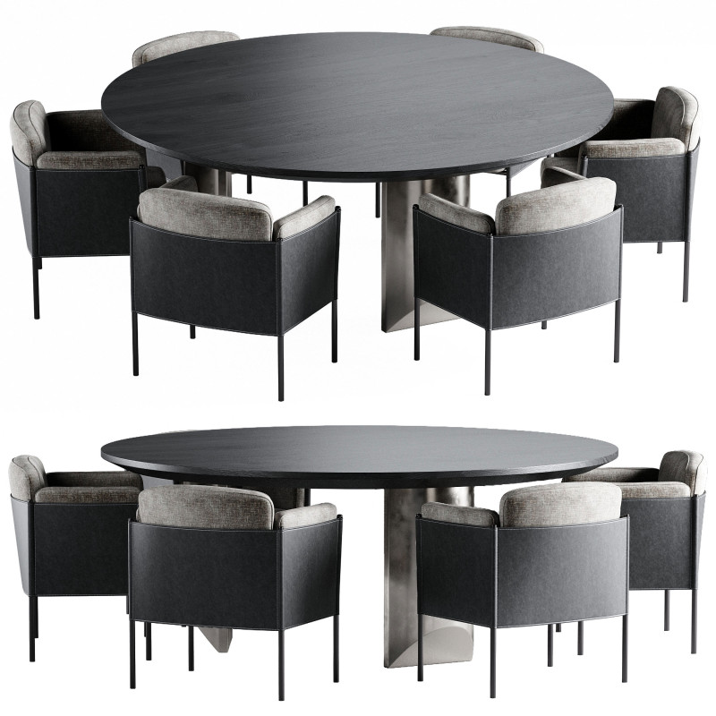 Wedge and Shelley dining set Model 3D .c4d .max .obj .3ds .fbx .stl .blend