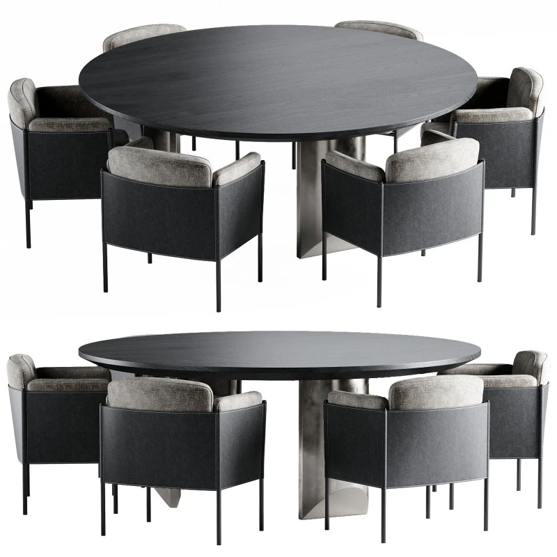 Wedge and Shelley dining set 3D Model .c4d .max .obj .3ds .fbx .stl .blend