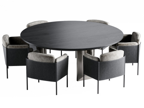 Wedge and Shelley dining set Model 3D