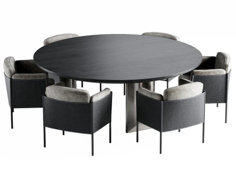 Wedge and Shelley dining set 3D Model