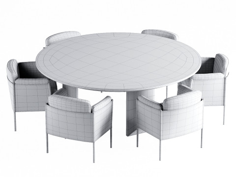 Wedge and Shelley dining set Model 3D