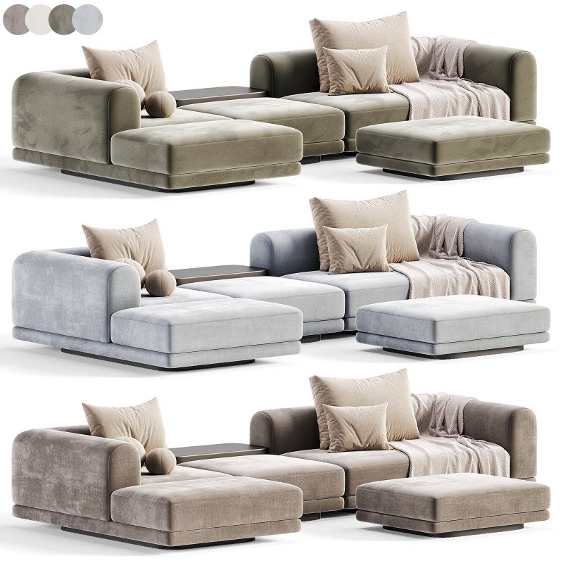 Aqueduct Corner Sofa Modèle 3D .c4d .max .obj .3ds .fbx .stl .blend 