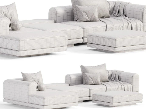Aqueduct Corner Sofa 3D Model
