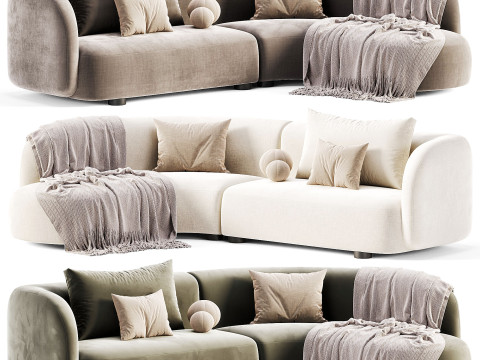 Corner Chaise End Sofa 3D Model