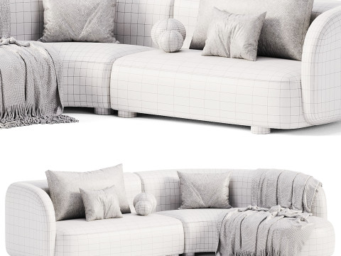 Corner Chaise End Sofa 3D मॉडल