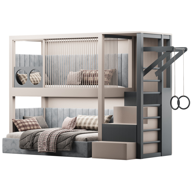 Mihdesign interiors Kids Bed Modelo 3D .c4d .max .obj .3ds .fbx .stl .blend