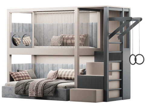 Cama infantil Mihdesign interiores Modelo 3D