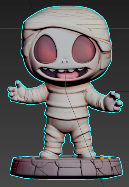 Halloween-Bandage Man 3D Print Model .c4d .max .obj .3ds .fbx .stl .blend 