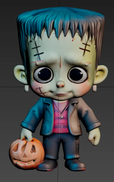 Halloween-Frankenstein 3D Print Model .c4d .max .obj .3ds .fbx .stl .blend 