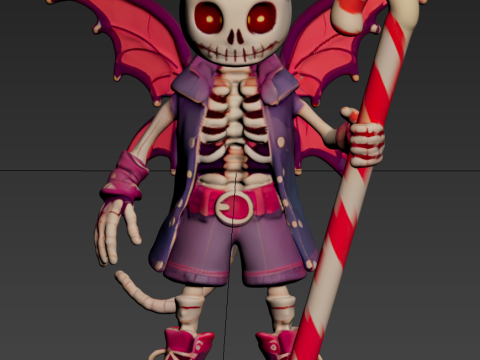 Halloween-Skeleton Man 3D Print Model