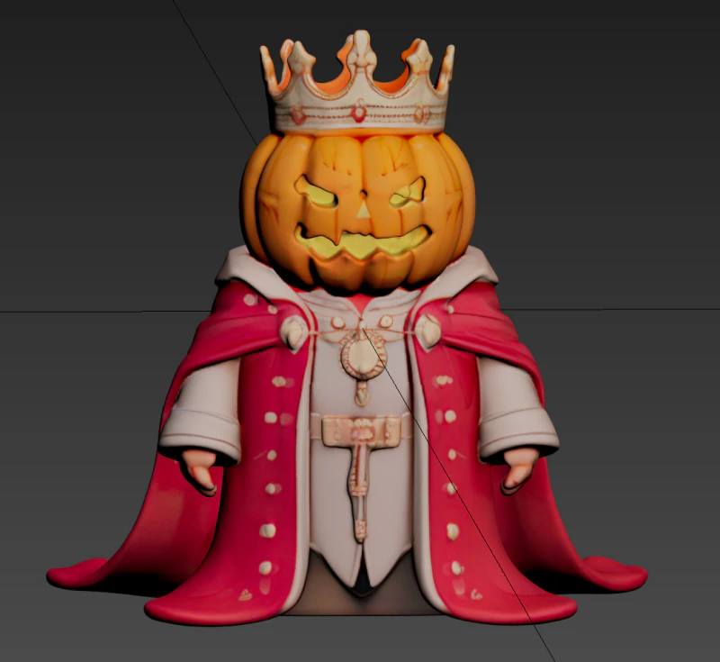 Halloween - Pumpkin teaches the Pope 3D Print Model .c4d .max .obj .3ds .fbx .stl .blend