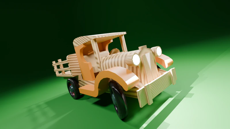 Toy truck 3D Model .c4d .max .obj .3ds .fbx .stl .blend 