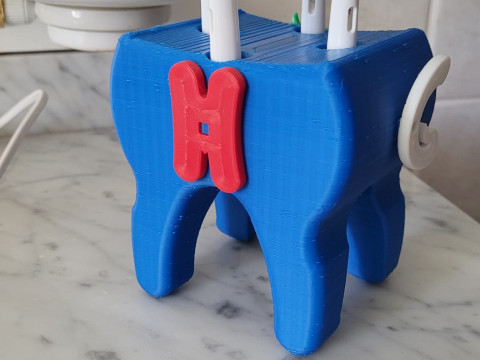 Electric Toothbrush Heads Holder teeth 3D Принт Модель