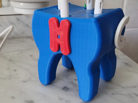 Denti porta testine per spazzolino elettrico Modello di stampa 3D