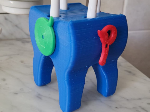 Electric Toothbrush Heads Holder teeth Model do druku 3D