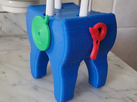 Electric Toothbrush Heads Holder teeth 3D Print Model