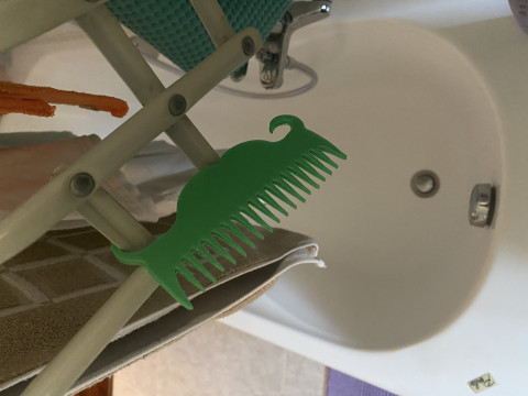 Moustache comb Modelo de Impressão 3D