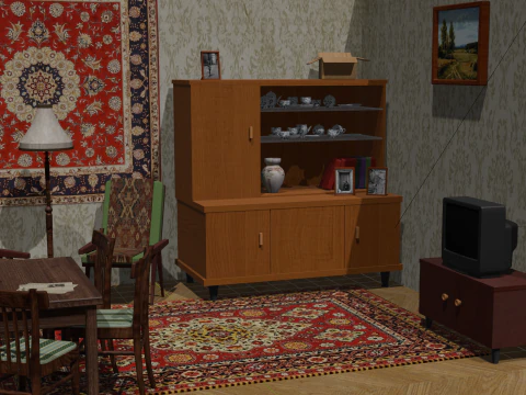 Советская комната 3D Модель