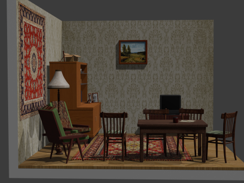 The Soviet room Model 3D