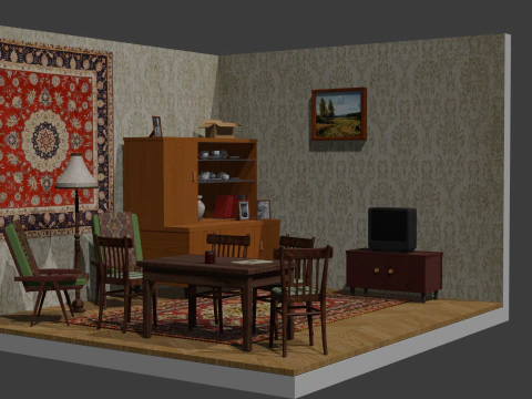 The Soviet room 3D Model