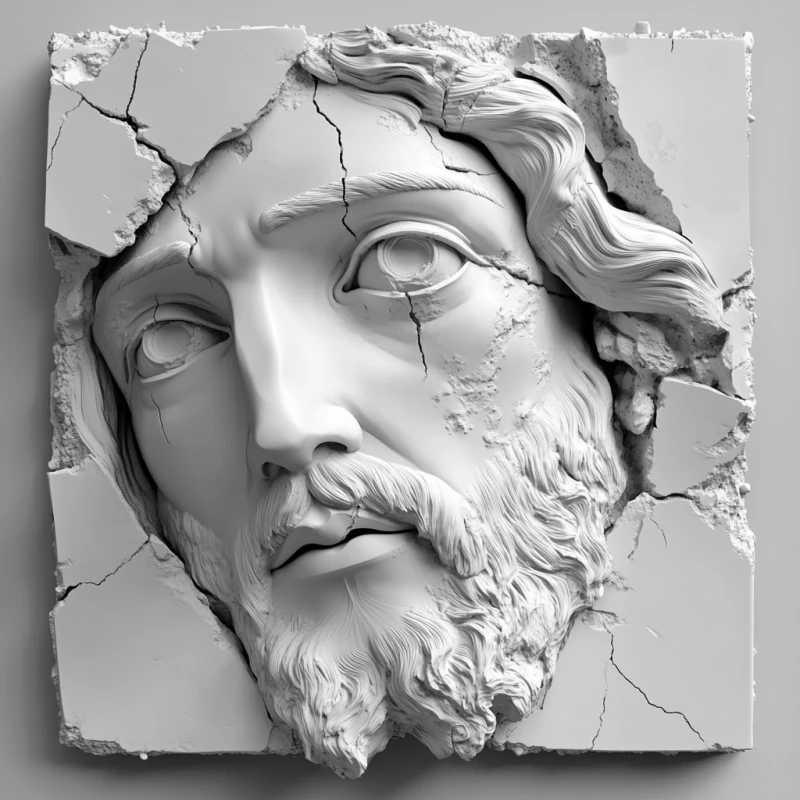 Jesus face 3D Print Model .c4d .max .obj .3ds .fbx .stl .blend 