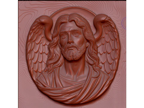 Jesus with angel 3D Print Model