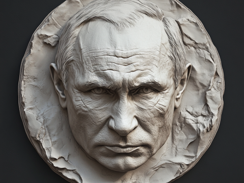 Putin Face Medal 3Dモデル