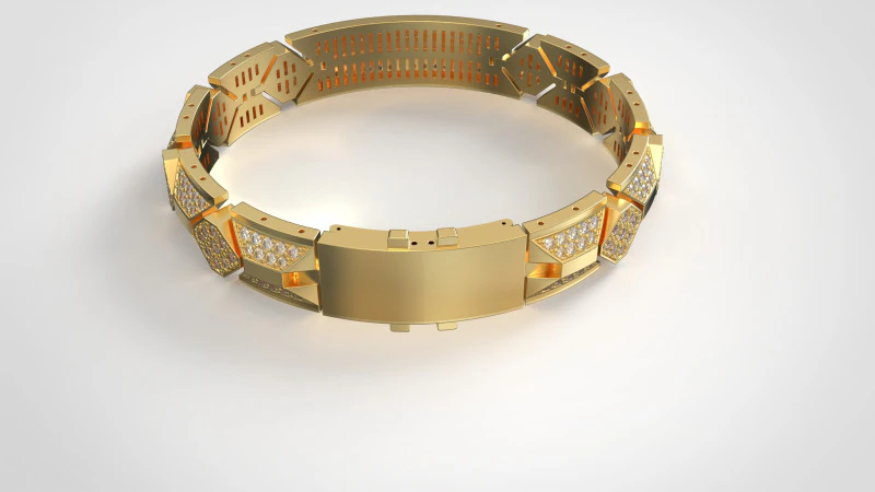 Man luxury bracelet 3D Print Model .c4d .max .obj .3ds .fbx .stl .blend 