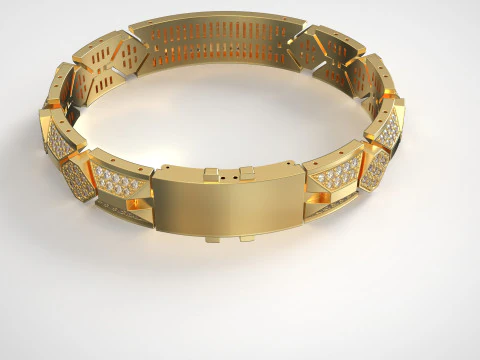 Bracciale uomo di lusso Modello di stampa 3D