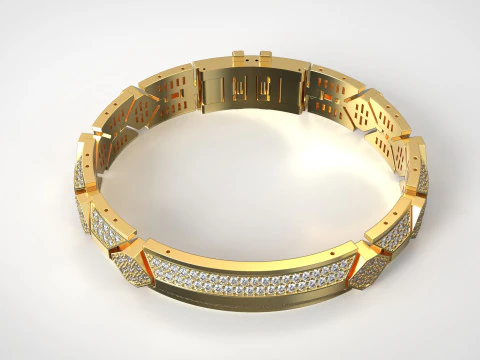 Man luxury bracelet 3D Print Model