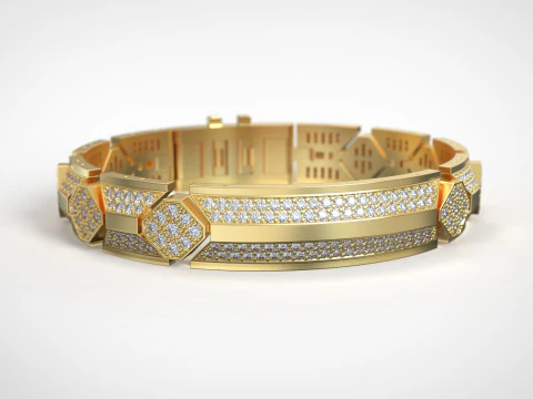 Man luxury bracelet 3D Print Model