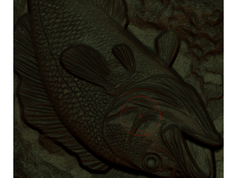 Fish bass relief Modelo 3D