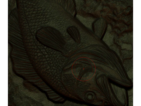 Fish bass relief 3D Model
