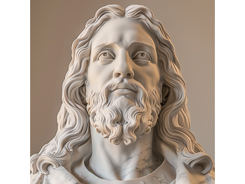 Jezus Christus reli&euml;f hoogdetailsculptuur voor CNC - 3D-printen 3D printmodel