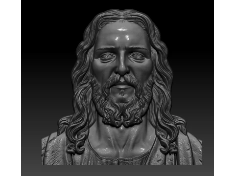 Jesus Christ Relief High Detail Sculpture for CNC - 3D Printing 3D Print Model