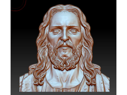 Jesus Christ Relief High Detail Sculpture for CNC - 3D Printing 3D Print Model