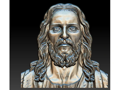 Jesus Christ Relief High Detail Sculpture for CNC - 3D Printing 3D Print Model