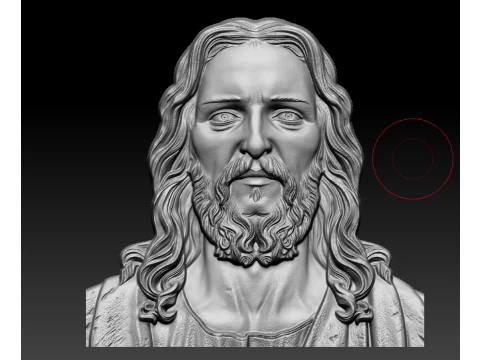 Jesus Christ Relief High Detail Sculpture for CNC - 3D Printing 3D Print Model