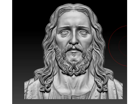 Jesus Christ Relief High Detail Sculpture for CNC - 3D Printing 3D Print Model