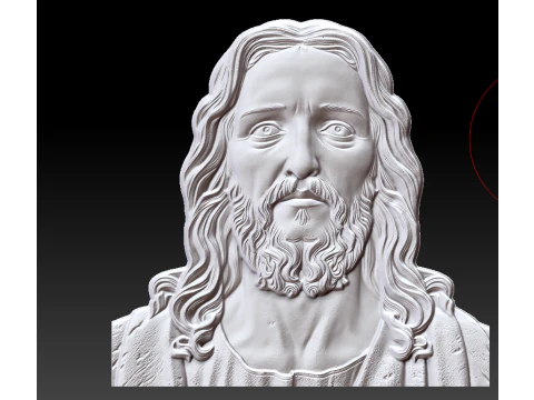 Jesus Christ Relief High Detail Sculpture for CNC - 3D Printing 3D Print Model