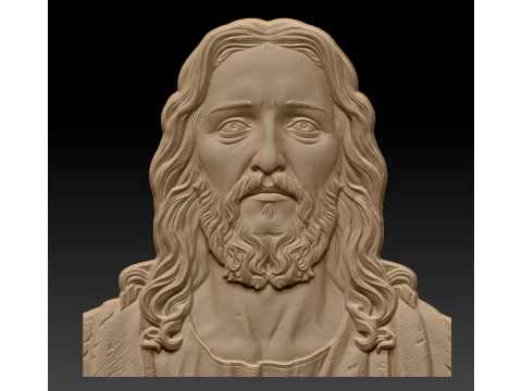 Jesus Christ Relief High Detail Sculpture for CNC - 3D Printing 3D Print Model